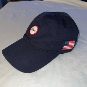 Rare Titleist Montauk American Flag Golf Hat Cap Navy Blue Excellent Condition